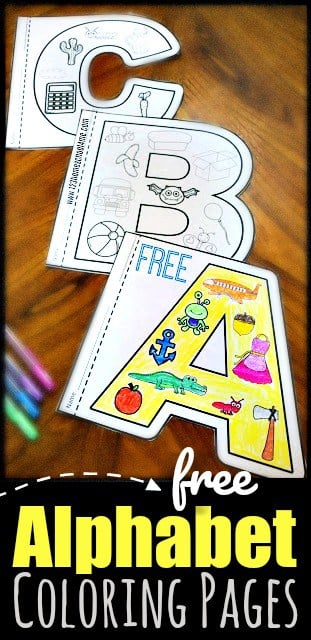 Free printable alphabet coloring pages worksheets for kindergarten