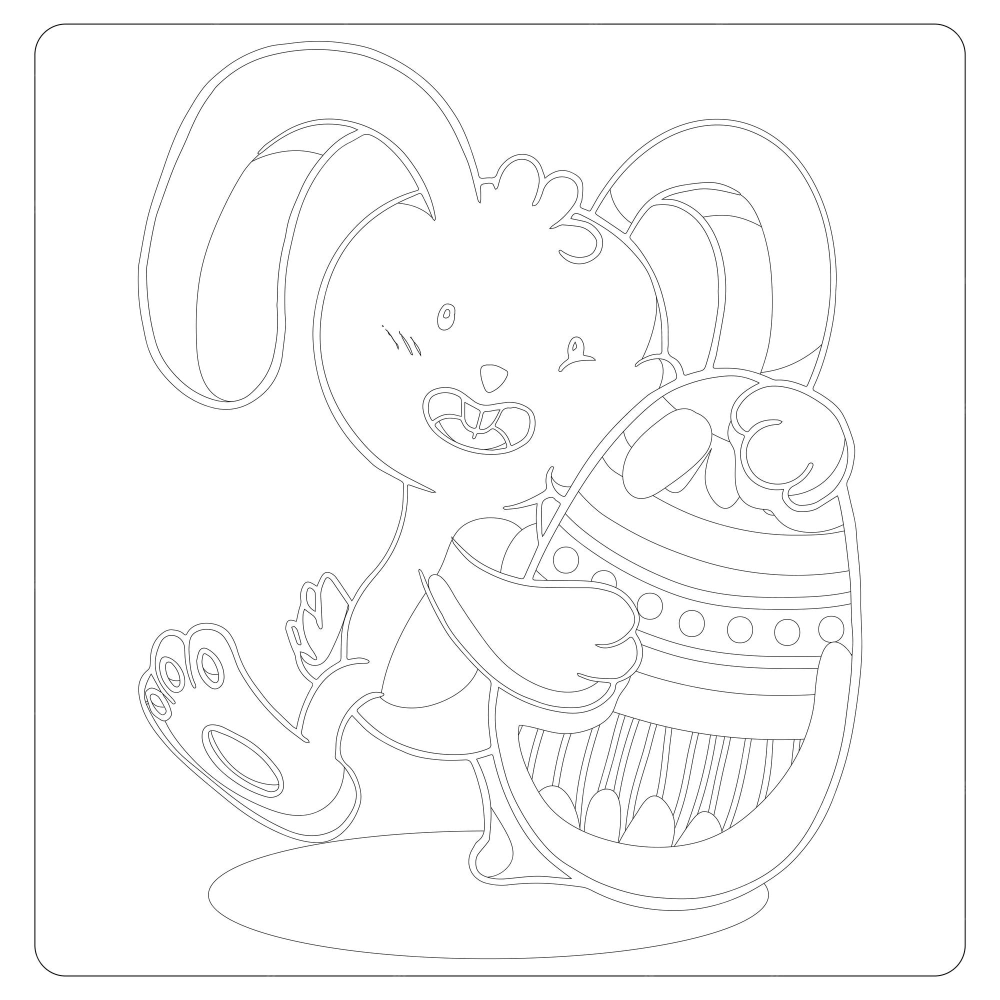 Premium vector printable easter coloring pages for kids