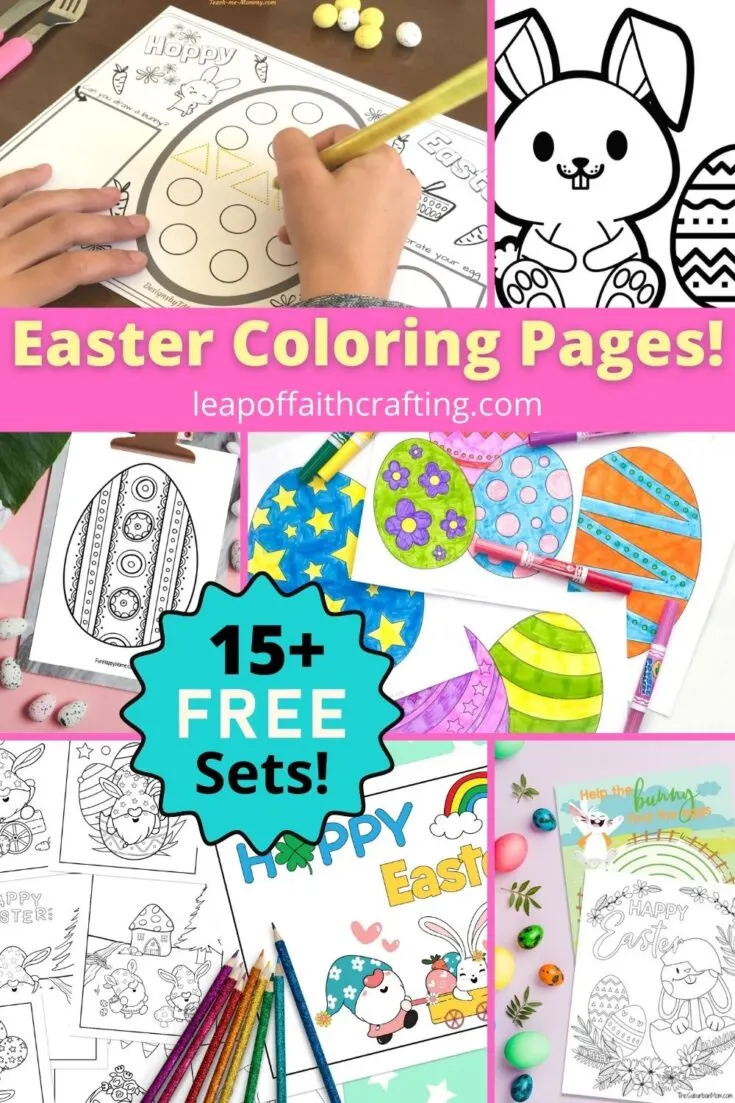 Free printable easter coloring pages sets