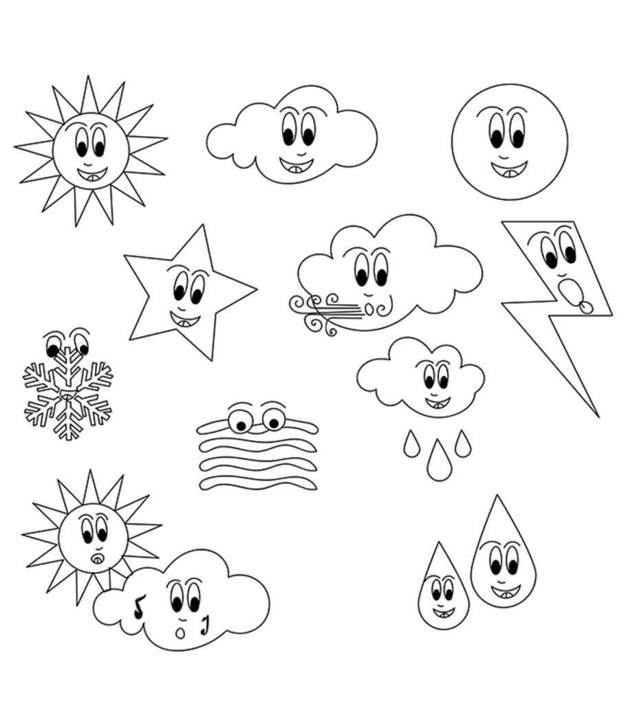 Top free printable weather coloring pages online