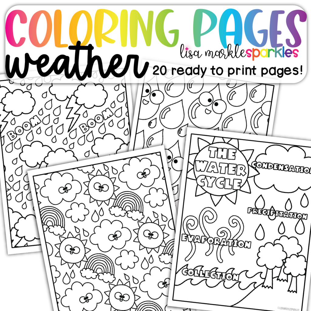 Weather coloring pages printable pdf