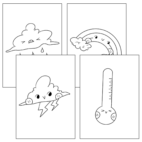 Weather coloring pages weather coloring worksheet activity morning works made by teachers