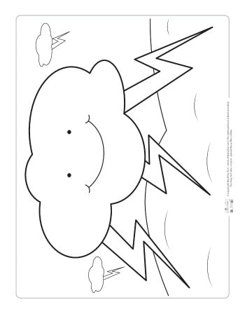 Weather coloring pages for kids