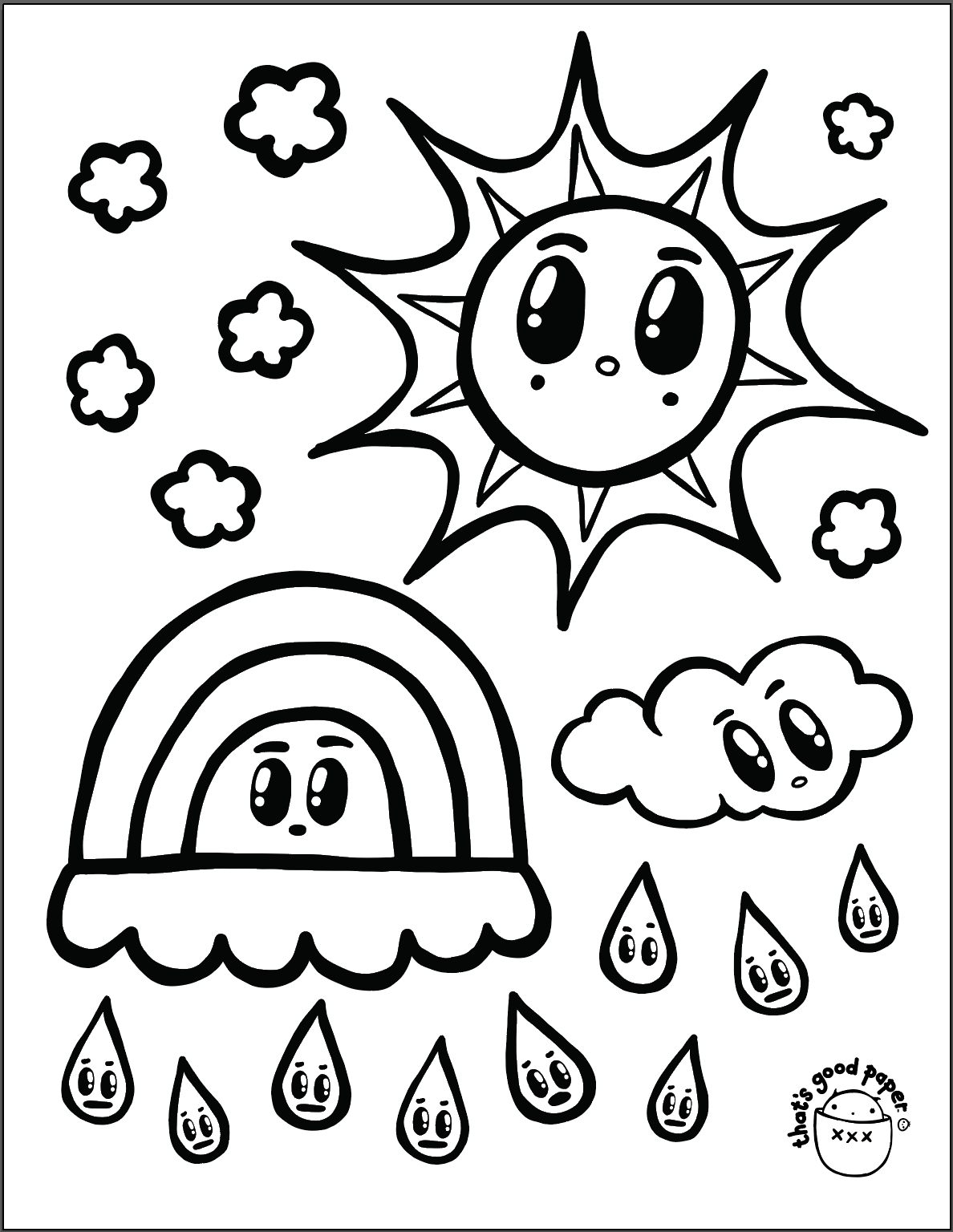 Weather printable coloring sheets