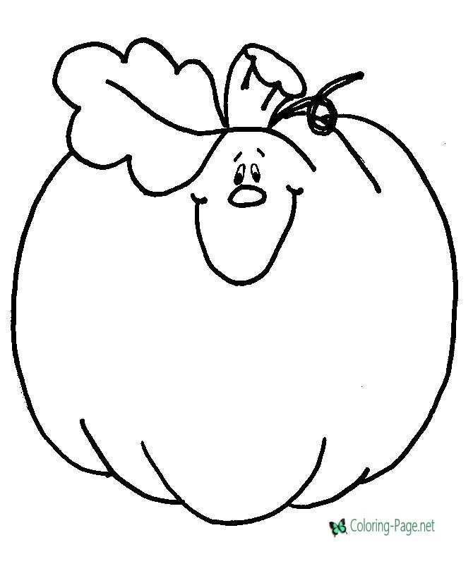 Printable preschool pumpkin coloring pages