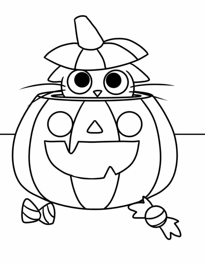 Free printable halloween pumpkin coloring pages