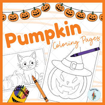 Pumpkin coloring pages for preschool and kindergarten kids by artful clips