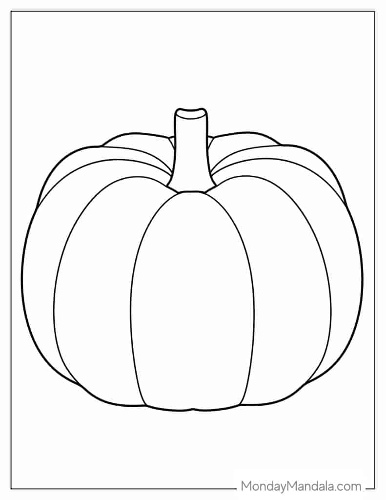 Pumpkin coloring pages free pdf printables