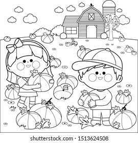 Farm coloring pages stock photos