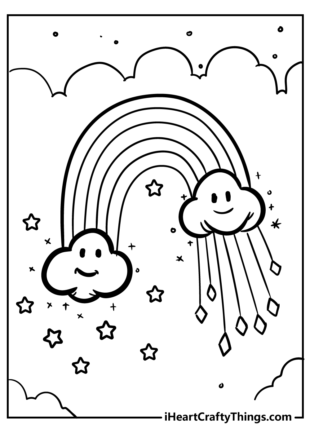 Rainbow coloring pages free printables