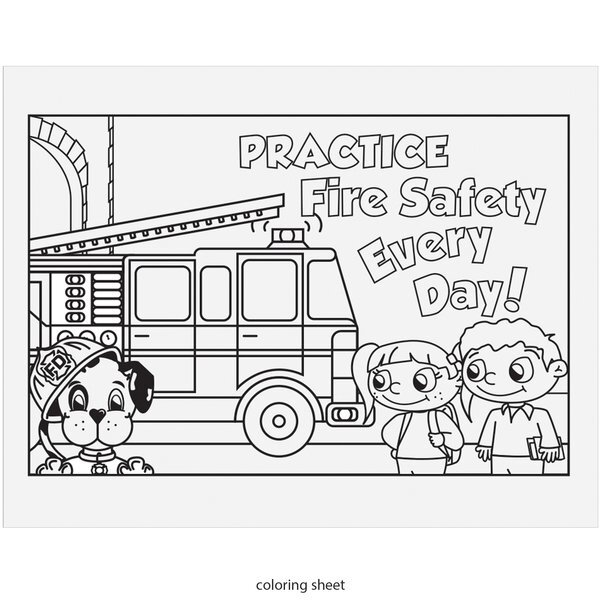 Fire safety fun coloring kit stock foremost promotions