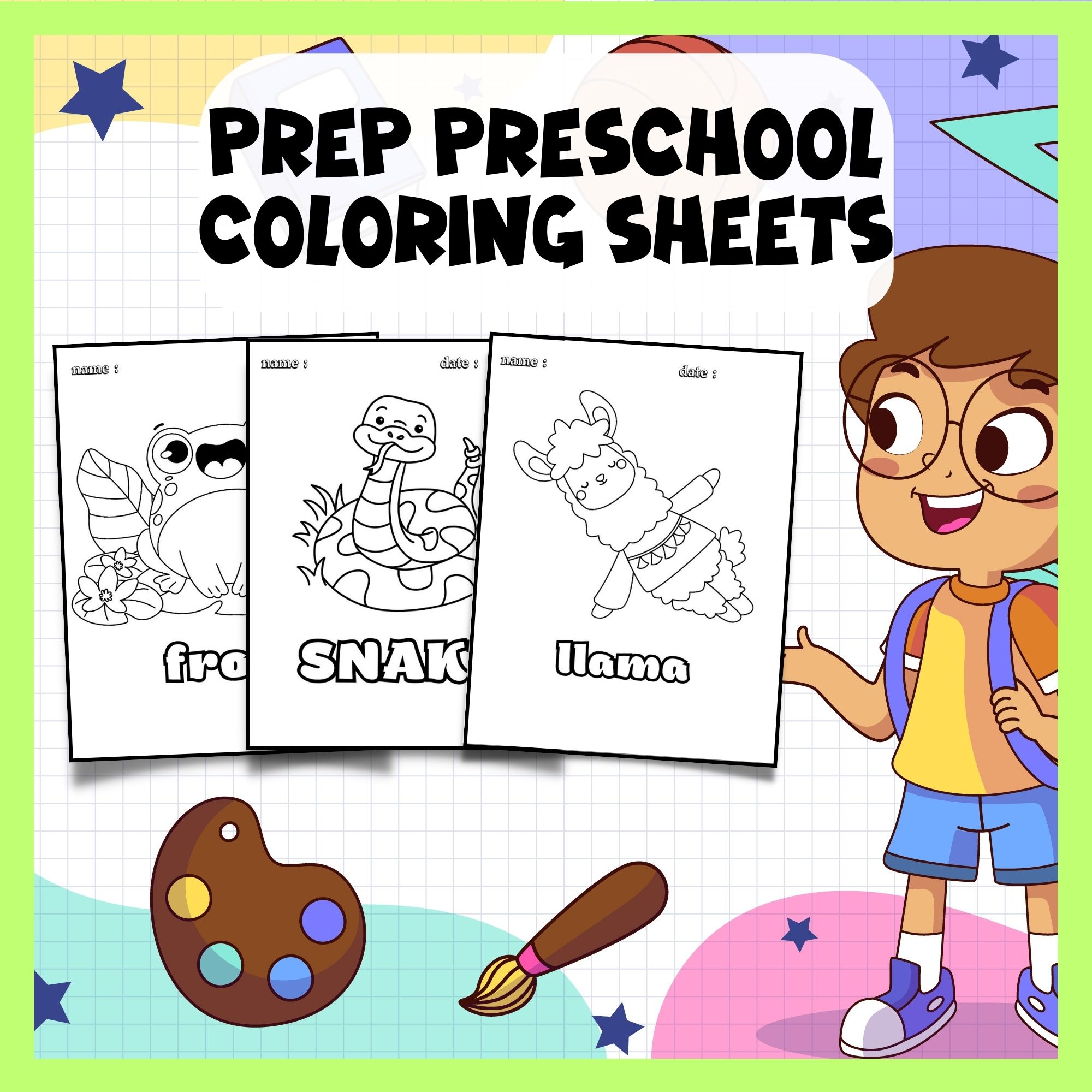 Prep preschool coloring sheets made by teachers