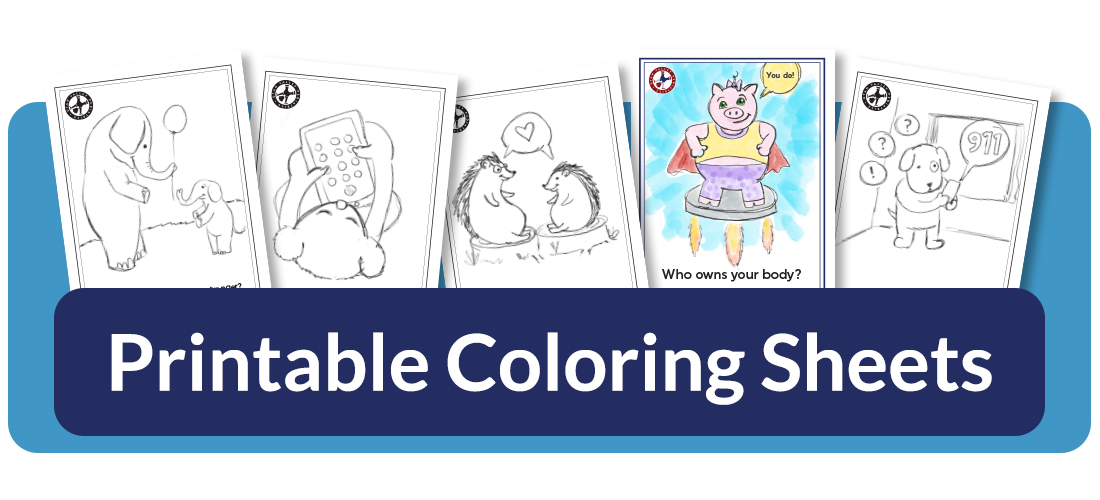 Safety coloring sheets for kindergarteners