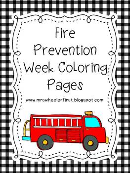 First grade health fire safety coloring pages by mrs wheeler tpt