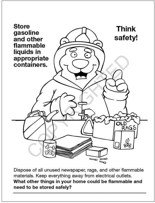 Fire safety bulk coloring activity books