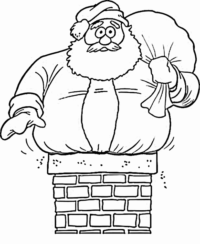 Kids under santa claus coloring pages