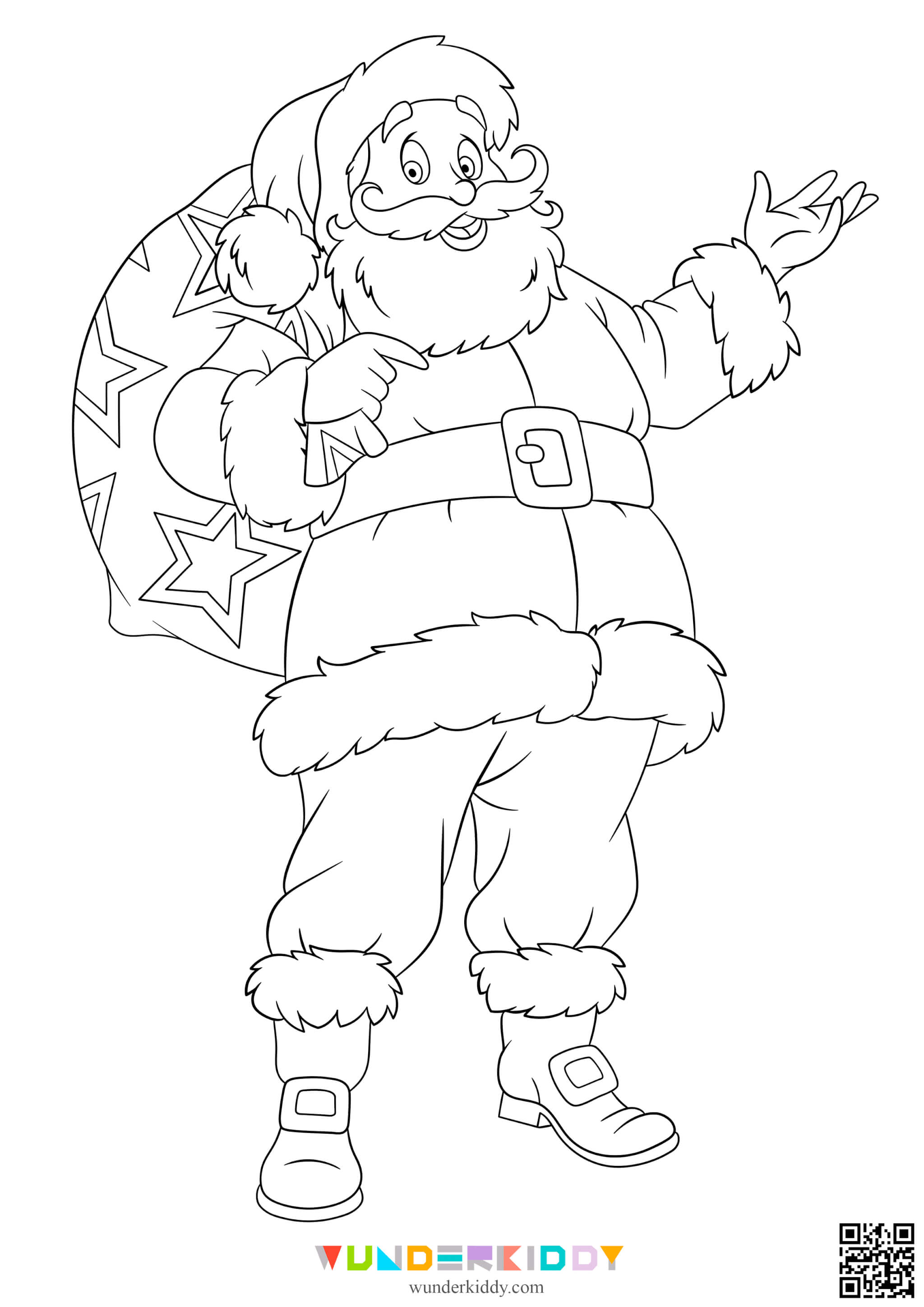 Free printable santa claus coloring pages for preschool