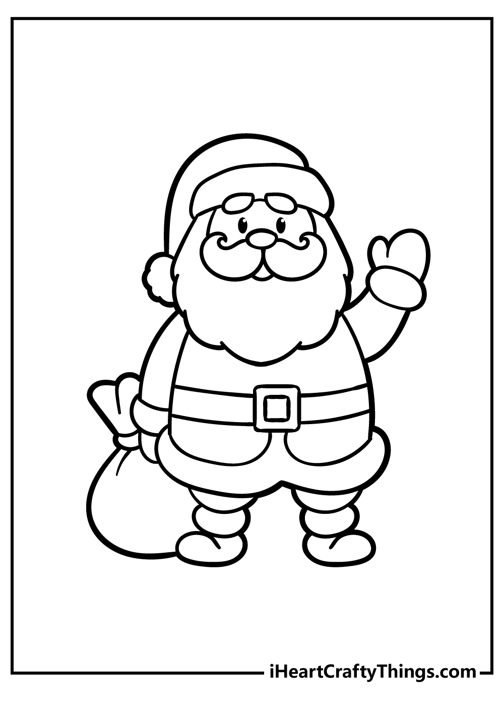 Cute santa christmas coloring pages free printables