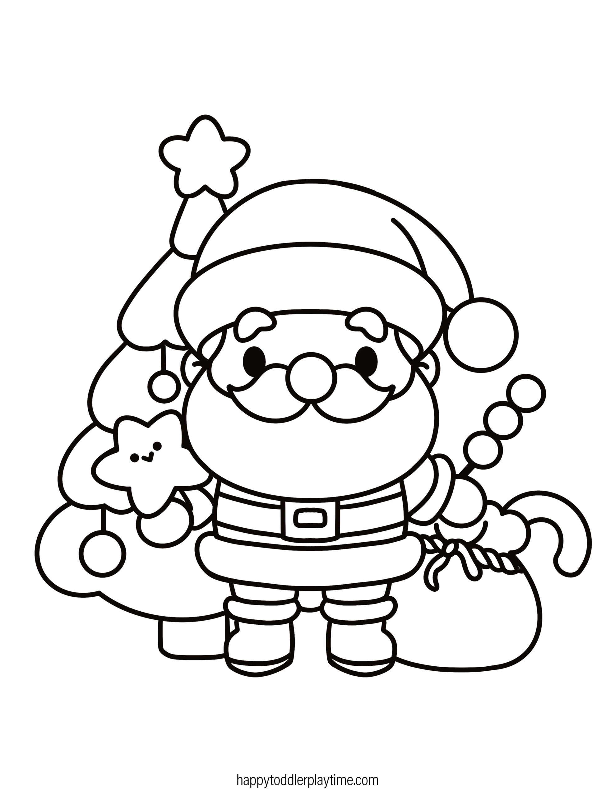 Free printable santa coloring pages a jolly good time