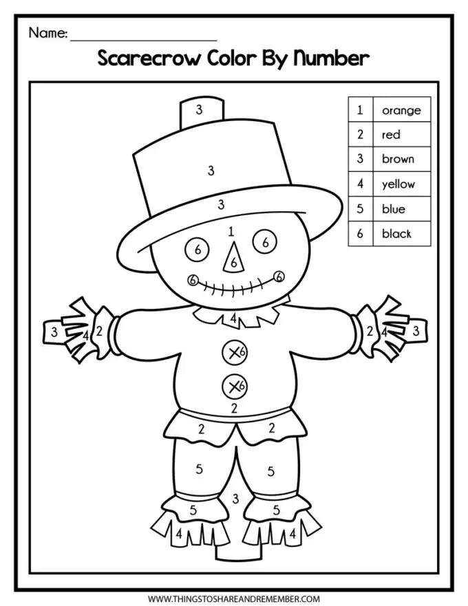 Scarecrow printable activities share remember celebrating child home