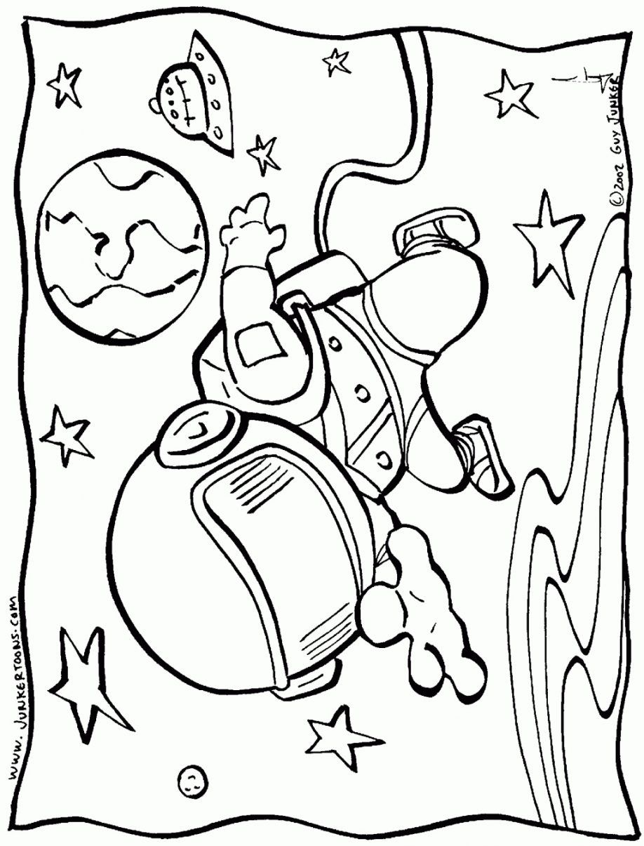 Outer space coloring pages for kids