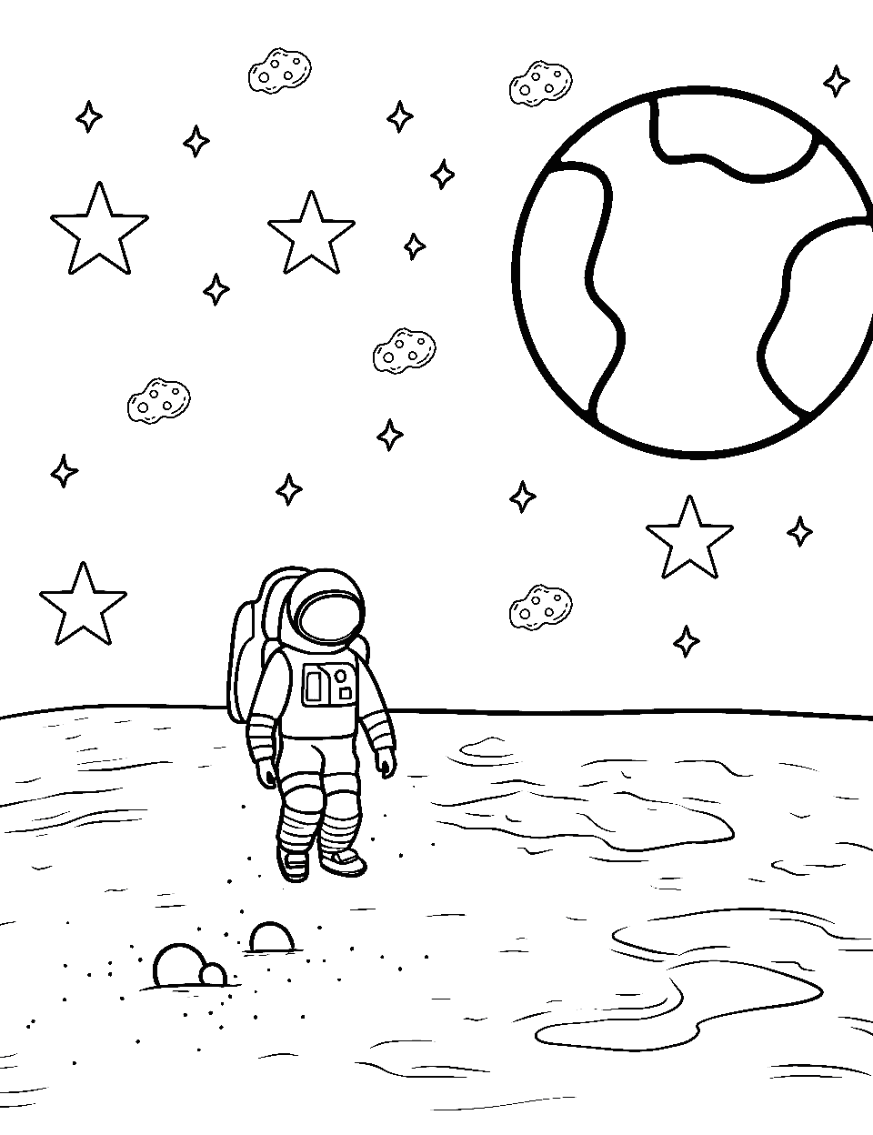 Outer space coloring pages free printable sheets