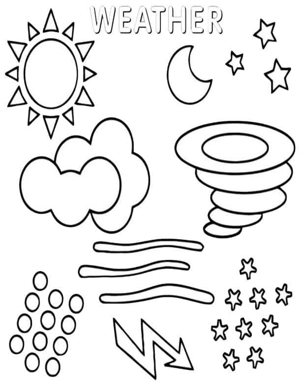 Free easy to print science coloring pages preschool coloring pages weather theme weather crafts