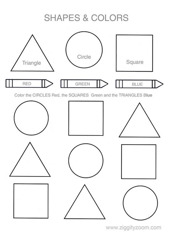 Shapes colors worksheet