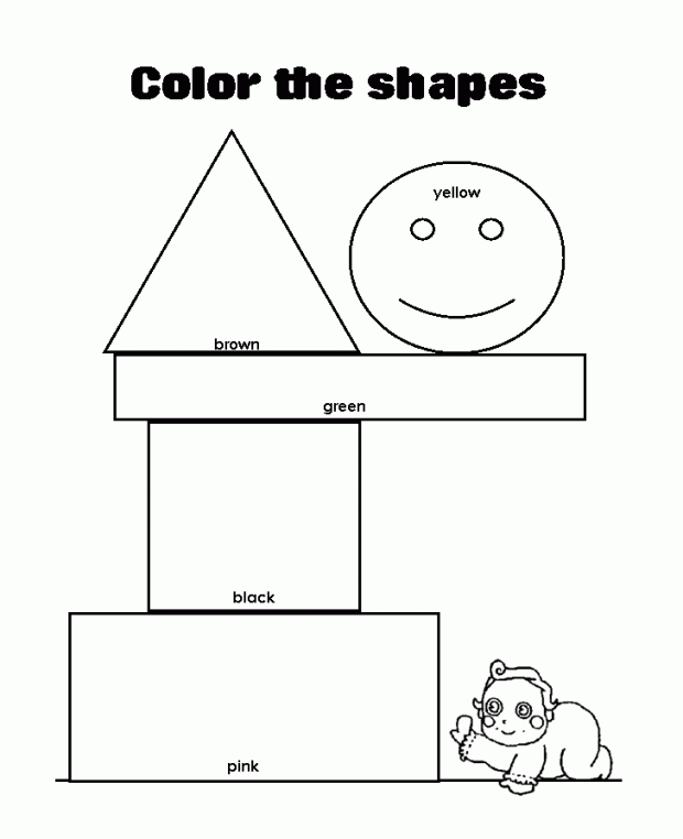 Shapes free to color for kids various types of shapes