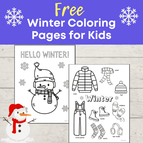 Winter coloring pages for kids