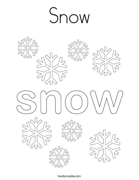 Snow coloring page