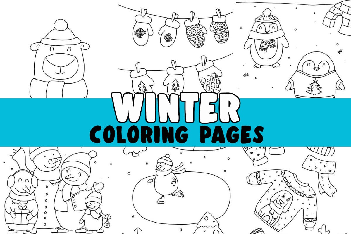 Winter coloring pages free printables