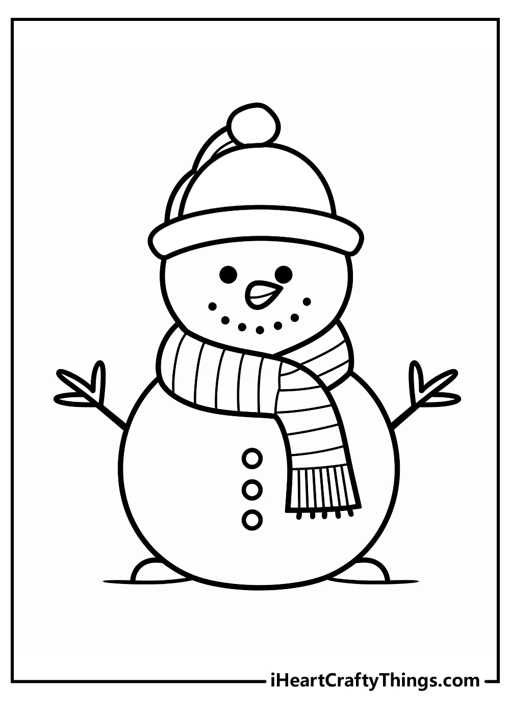 Snowman coloring pages free printables