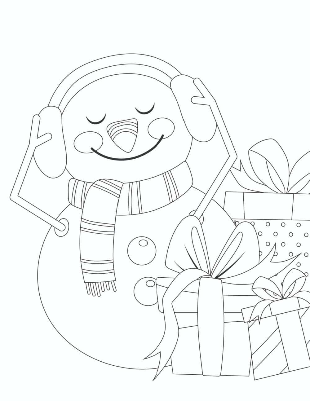 Free printable snowman coloring pages