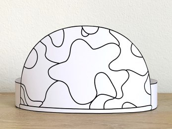 Soldier helmet paper crown coloring