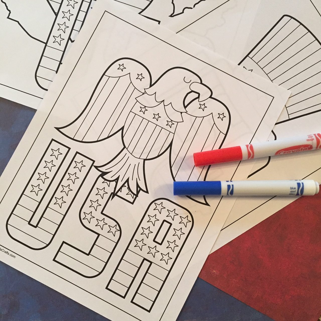 Printable patriotic coloring pages