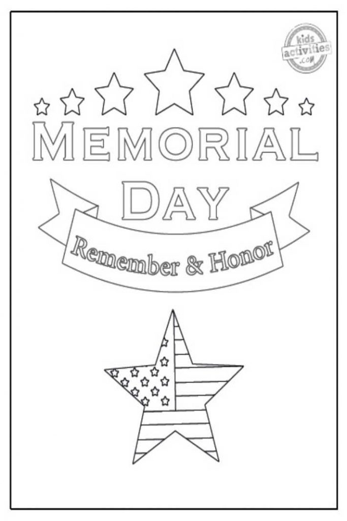 Free printable patriotic memorial day coloring pages kids activities blog