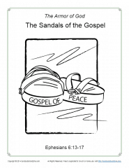 Sandals of the gospel armor of god for kids