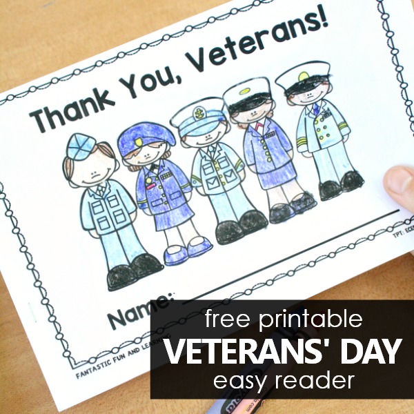 Thank you veterans military easy reader