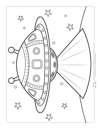 Space coloring pages for kids