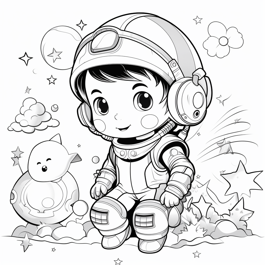 Space coloring pages