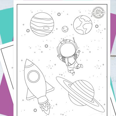 Preschool space coloring pages