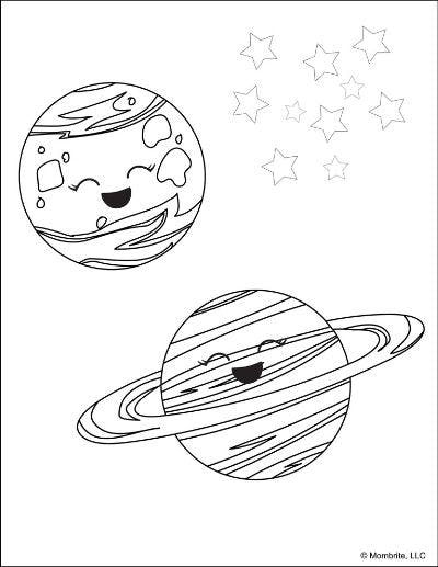 Free printable outer space coloring pages for kids