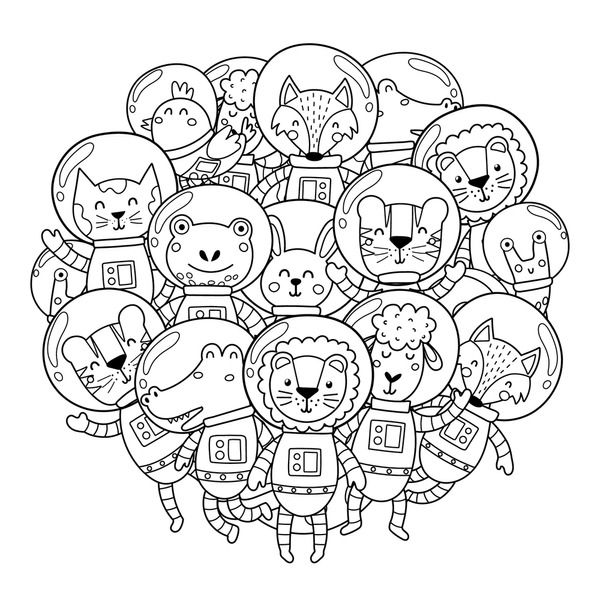 Thousand cute astronaut coloring pages royalty