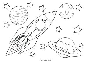 Free printable space coloring pages for kids