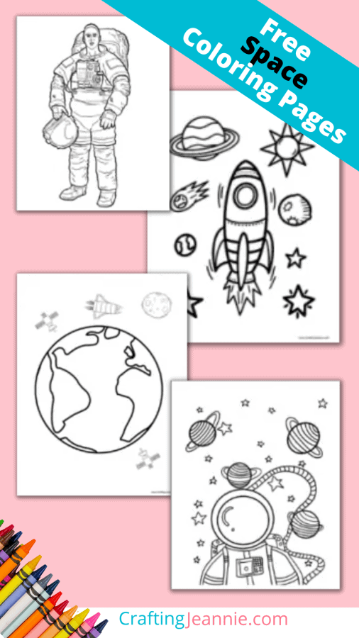 Space coloring pages free pdf