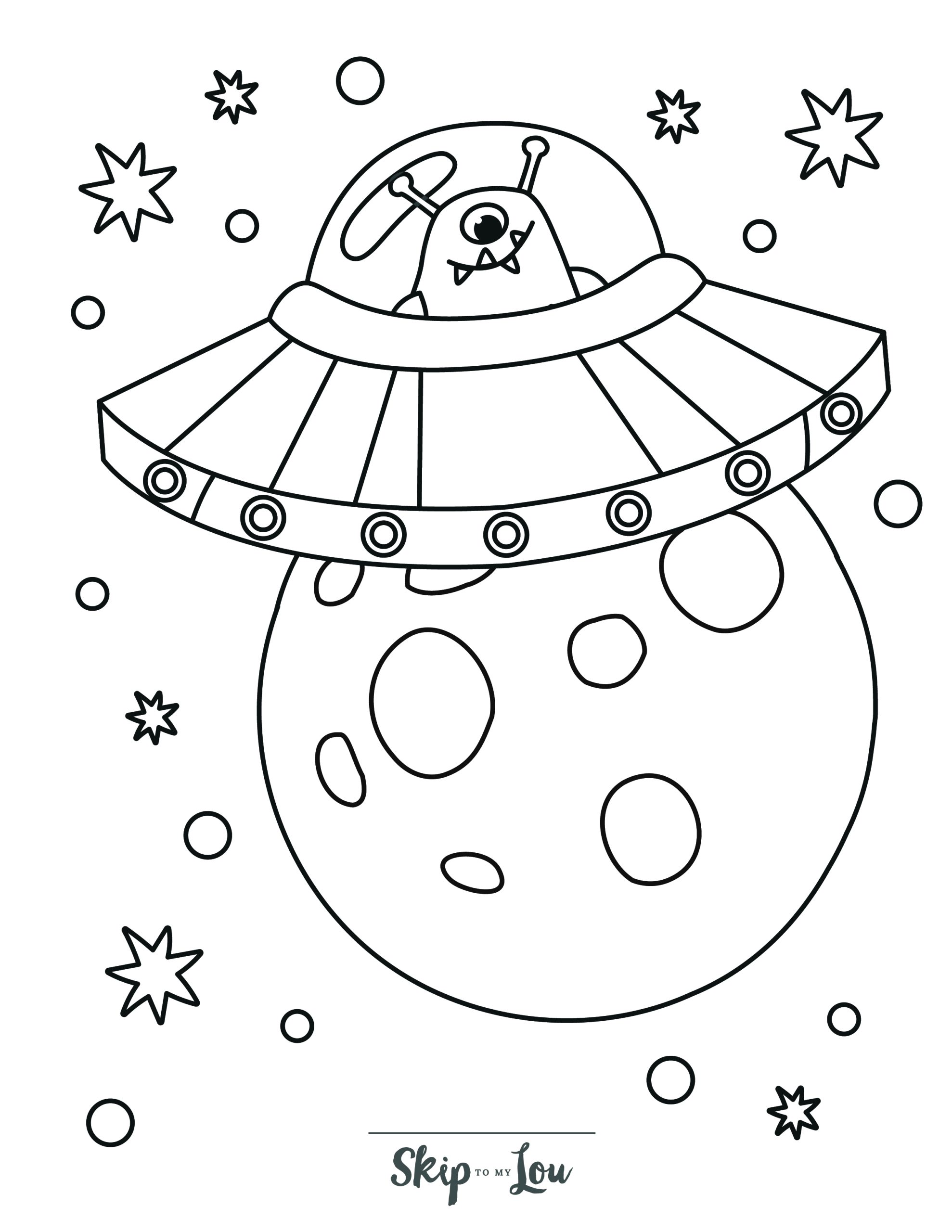 Space coloring pages