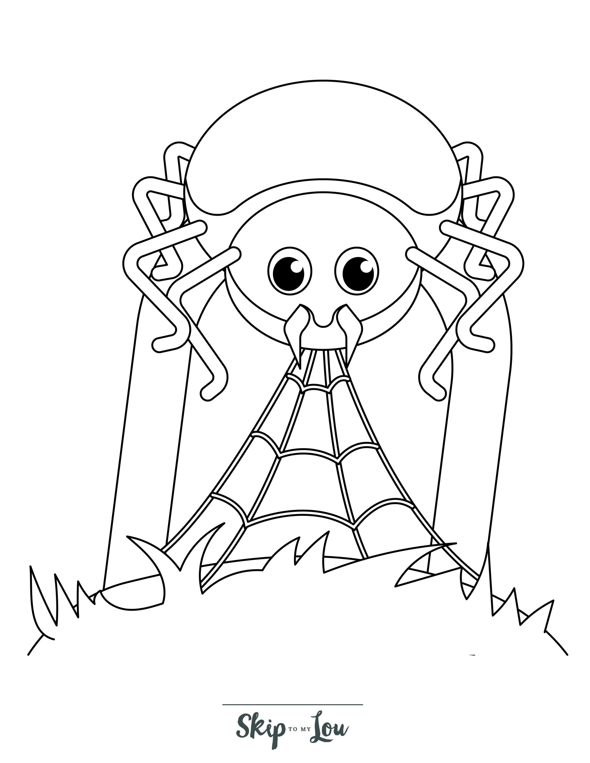 Spider coloring pages free printable pdf sheets skip to my lou