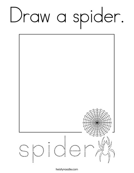 Draw a spider coloring page