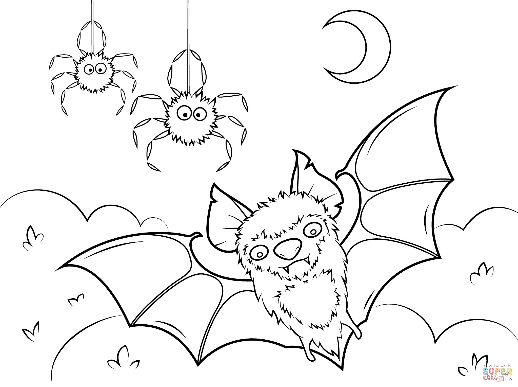 Free printable spider coloring pages for kids